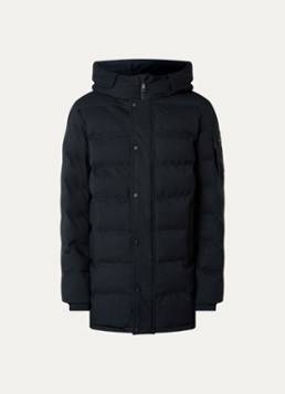 Airforce Heren Chuck gewatteerde parka met capuchon en ritszakken in de kleur Donkerblauw, maat: L
