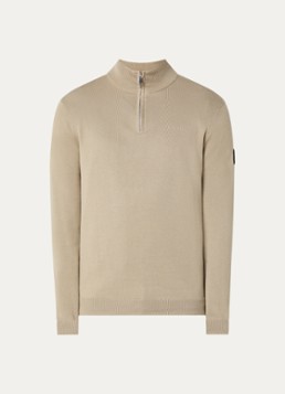 Airforce Heren Fijngebreide trui met halve rits in de kleur Beige, maat: XXL