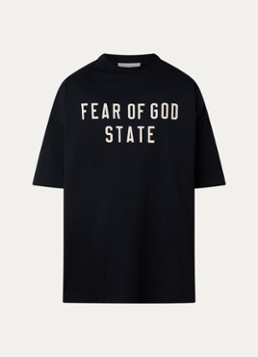 Fear of God Essentials Heren T-shirt met logo in de kleur Zwart, maat: L