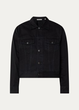 Fear of God Essentials Heren Spijkerjas met borstzakken in de kleur Zwart, maat: L