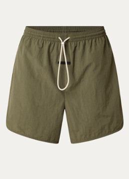 Fear of God Essentials Heren Zwemshort met steekzakken in de kleur Bronsgroen, maat: M