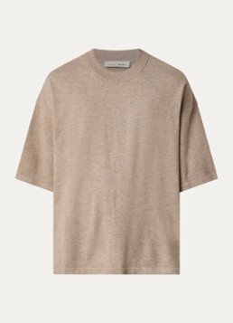 Fear of God Essentials Heren T-shirt met ronde hals in de kleur Beige, maat: XL