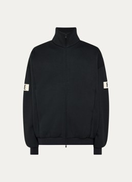 Fear of God Essentials Heren Sweatvest met backprint en steekzakken in de kleur Zwart, maat: XL