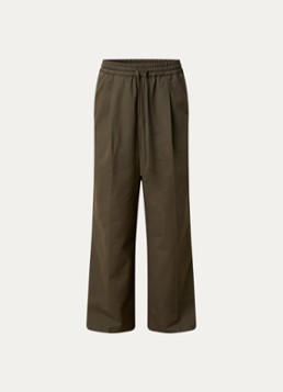 Fear of God Essentials Heren Wide fit broek met steekzakken in de kleur Bronsgroen, maat: XL