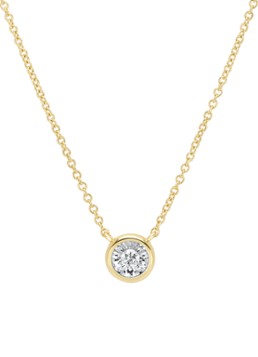 Diamond Point Dames Gouden collier, 0.04 ct diamant, Cosmic in de kleur Geelgoud