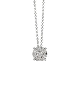 Diamond Point Dames Witgouden hanger met collier, 0.46 ct diamant, Enchanted in de kleur Witgoud