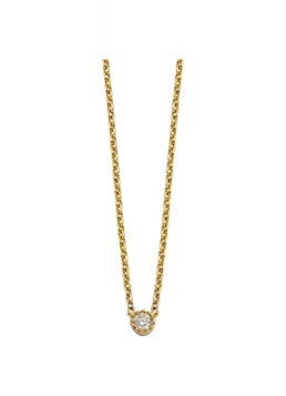 Diamond Point Dames Geelgouden collier 0.05 ct diamant Joy in de kleur Goud
