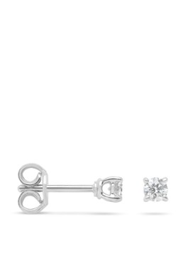 Diamond Point Dames Witgouden solitair groeibriljant oorstekers, 0.24 ct. 0.24 ct diamant Groeibriljant in de kleur Witgoud