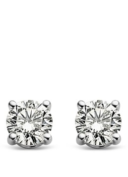 Diamond Point Dames Witgouden solitair groeibriljant oorstekers, 0.28 ct. 0.28 ct diamant Groeibriljant in de kleur Witgoud