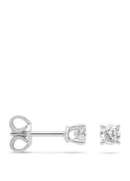 Diamond Point Dames Witgouden solitair groeibriljant oorstekers, 0.40 ct. 0.40 ct diamant Groeibriljant in de kleur Witgoud
