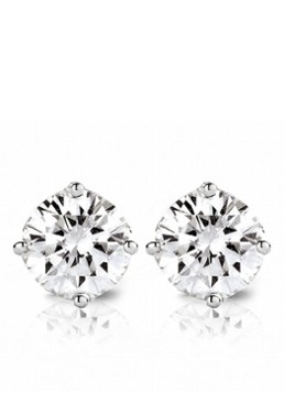 Diamond Point Dames Witgouden solitair groeibriljant oorstekers, 0.50 ct. 0.50 ct diamant Groeibriljant in de kleur Witgoud
