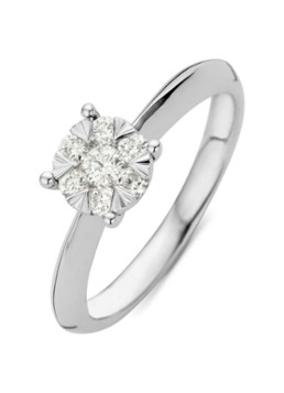 Diamond Point Dames Witgouden ring, 0.28 ct diamant, Enchanted in de kleur Witgoud