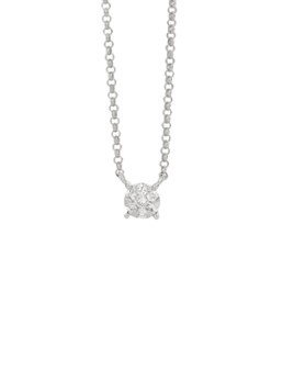 Diamond Point Dames Witgouden hanger met collier, 0.09 ct diamant, Enchanted in de kleur Witgoud