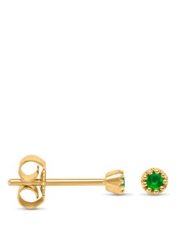 Diamond Point Dames Geelgouden oorsieraden 0.08 ct smaragd Joy in de kleur Groen