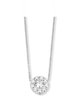 Diamond Point Dames Witgouden hanger 0.65 ct diamant Hearts & Arrows in de kleur Witgoud