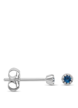 Diamond Point Dames Witgouden oorsieraden 0.10 ct blauwe saffier Joy in de kleur Blauw