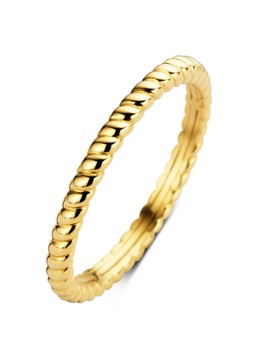 Diamond Point Dames Ring Ensemble van 14 karaat geelgoud in de kleur Geelgoud