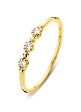 Diamond Point Dames Geelgouden ring 0.10 ct diamant Joy in de kleur Goud