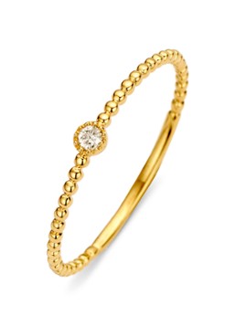 Diamond Point Dames Ring van 14 karaat geelgoud met 0.03 ct diamant Joy in de kleur Goud