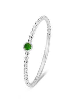 Diamond Point Dames Witgouden ring 0.04 ct smaragd Joy in de kleur Witgoud