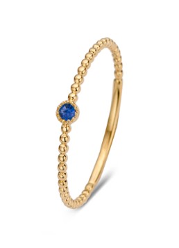 Diamond Point Dames Geelgouden ring 0.05 ct blauwe saffier Joy in de kleur Goud