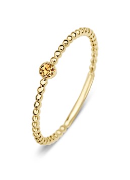 Diamond Point Dames Geelgouden ring 0.04 ct citrien Joy in de kleur Goud