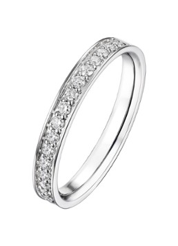 Diamond Point Dames Witgouden ring 0.27 ct diamant Wedding in de kleur Witgoud