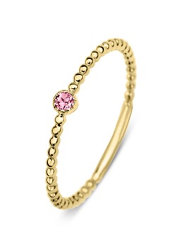 Diamond Point Dames Geelgouden ring 0.04 ct toermalijn Joy in de kleur Geelgoud