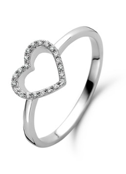 Diamond Point Dames Witgouden ring 0.06 ct diamant Dreamer in de kleur Witgoud