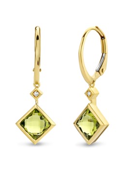 Diamond Point Dames Geelgouden oorsieraden 2.74 ct peridoot Philosophy in de kleur Geelgoud
