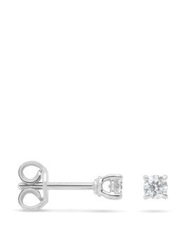 Diamond Point Dames Witgouden solitair groeibriljant oorstekers, 0.18 ct. 0.18 ct diamant Groeibriljant in de kleur Witgoud