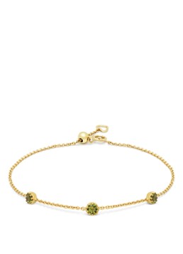 Diamond Point Dames Geelgouden armband, 0.32 ct groene tourmalijn, Joy in de kleur Geelgoud