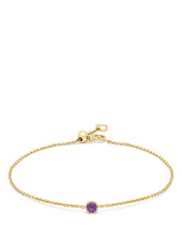 Diamond Point Dames Geelgouden armband, 0.11 ct paarse amethist, Joy in de kleur Geelgoud