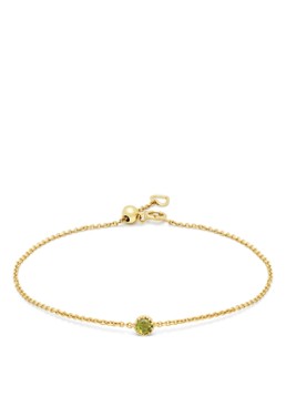 Diamond Point Dames Geelgouden armband, 0.12 ct groene tourmalijn, Joy in de kleur Geelgoud