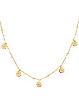 Diamond Point Dames Geelgouden collier met 0.03 ct diamant, Marigold in de kleur Geelgoud