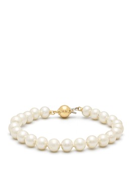 Diamond Point Dames Geelgouden armband Rivièra in de kleur Wit
