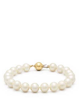 Diamond Point Dames Geelgouden armband Rivièra in de kleur Wit