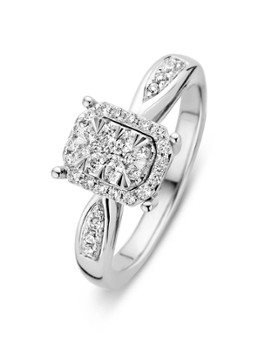 Diamond Point Dames Witgouden ring 0.34 ct diamant Enchanted in de kleur Witgoud