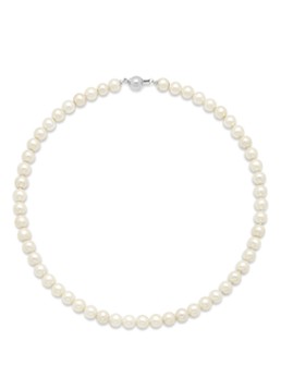 Diamond Point Dames Witgouden collier Rivièra in de kleur Wit