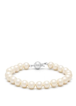 Diamond Point Dames Witgouden armband Rivièra in de kleur Wit