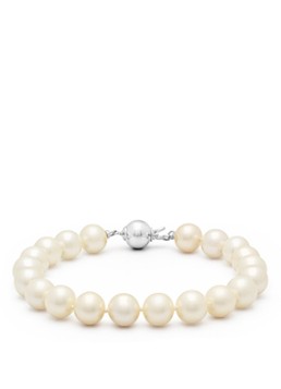 Diamond Point Dames Witgouden armband Rivièra in de kleur Wit