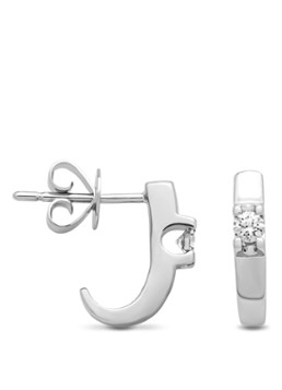 Diamond Point Dames Witgouden solitair oorstekers, 0.16 ct diamant, Groeibriljant in de kleur Witgoud