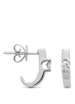 Diamond Point Dames Witgouden solitair oorstekers, 0.22 ct diamant, Groeibriljant in de kleur Witgoud