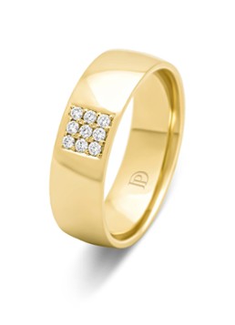 Diamond Point Dames Geelgouden ring, 0.09 ct diamant, Wedding in de kleur Geelgoud