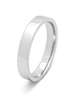 Diamond Point Heren Witgouden ring Wedding in de kleur Witgoud