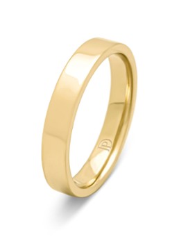 Diamond Point Heren Geelgouden ring Wedding in de kleur Geelgoud