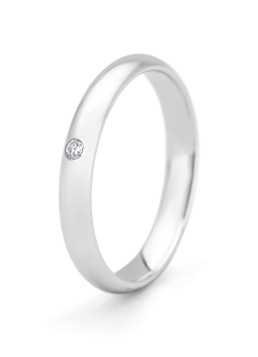 Diamond Point Dames Witgouden ring, 0.02 ct diamant, Wedding in de kleur Witgoud