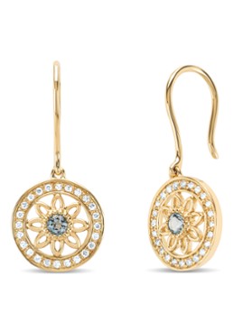 Diamond Point Dames Geelgouden oorsieraden, 0.12 ct aquamarijn, Birthstones in de kleur Geelgoud