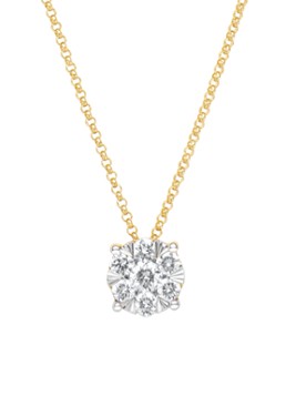Diamond Point Dames Gouden collier, 0.46 ct diamant, Enchanted in de kleur Geelgoud
