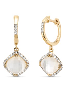 Diamond Point Dames Geelgouden oorsieraden, 2.79 ct kwarts, Fiësta in de kleur Geelgoud